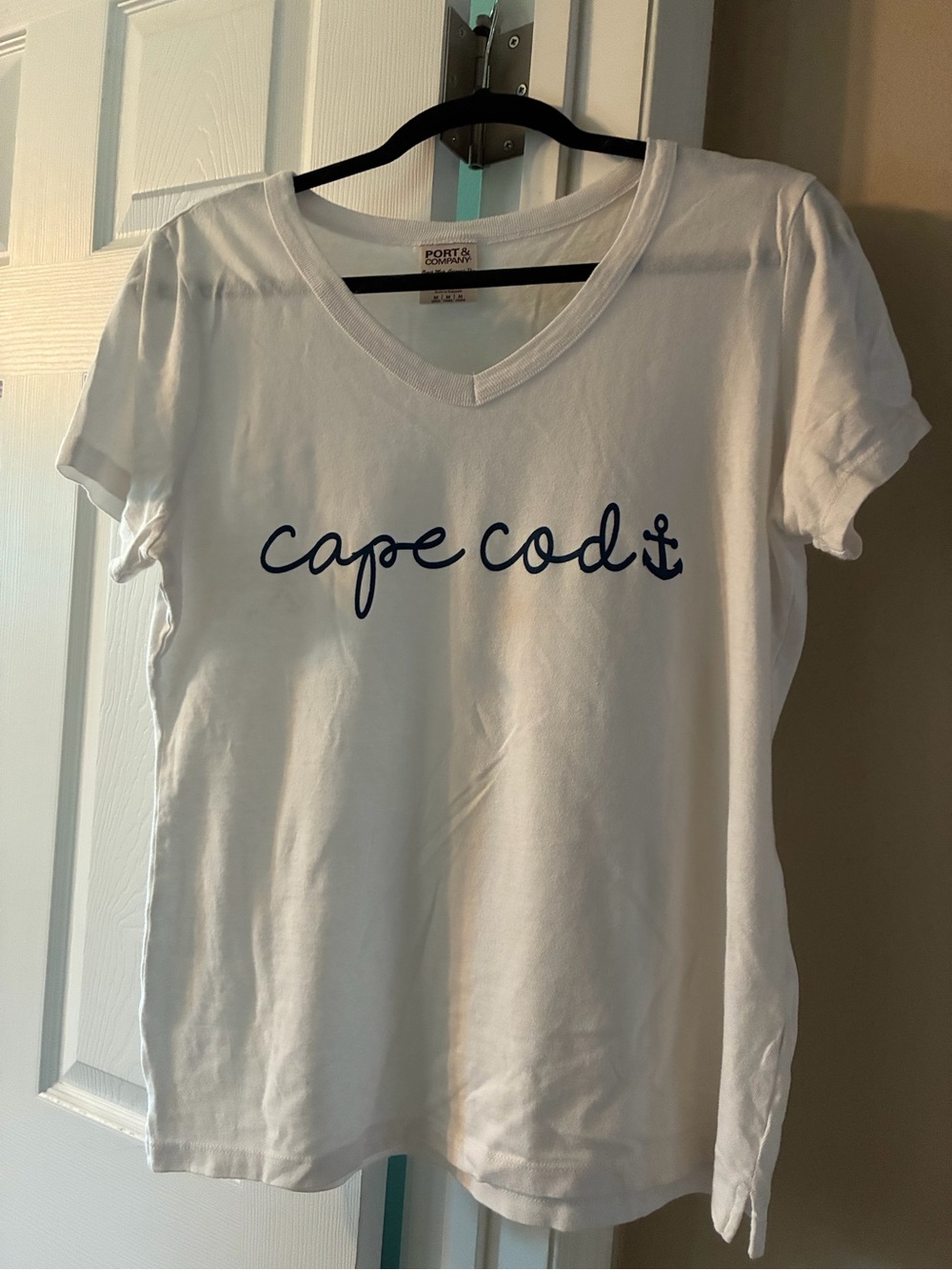 White "Cape Cod" V-Neck Tee - Picture 2 of 4